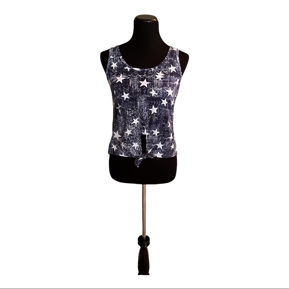 Rebellious Star Crop Tank Top Size Small - Picture 3 of 10